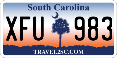 SC license plate XFU983