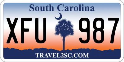 SC license plate XFU987