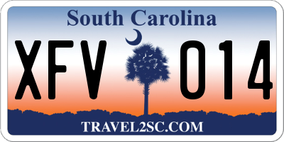 SC license plate XFV014
