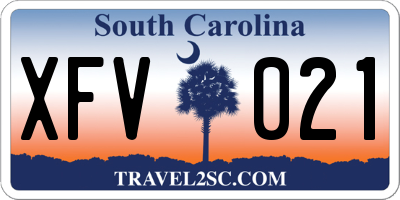 SC license plate XFV021