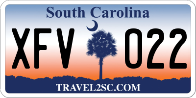 SC license plate XFV022