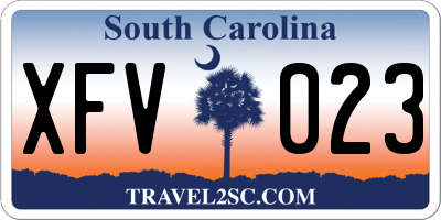 SC license plate XFV023