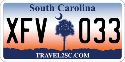 SC license plate XFV033
