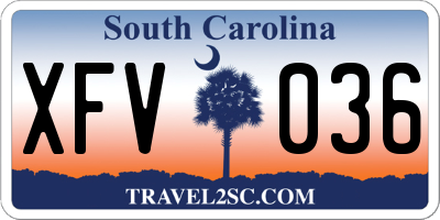 SC license plate XFV036
