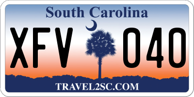 SC license plate XFV040