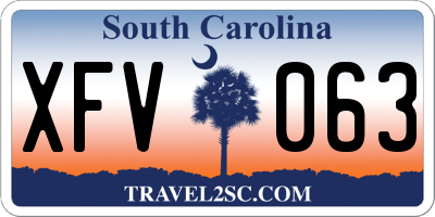 SC license plate XFV063