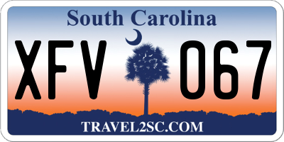 SC license plate XFV067