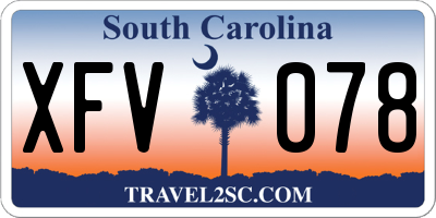 SC license plate XFV078
