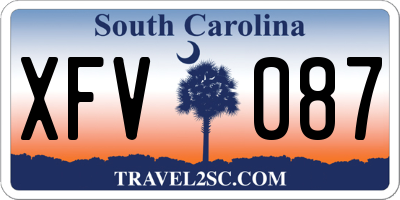 SC license plate XFV087