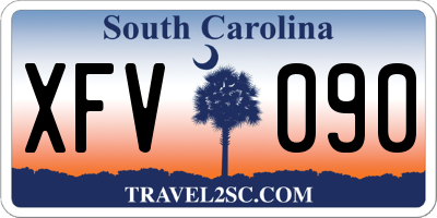 SC license plate XFV090