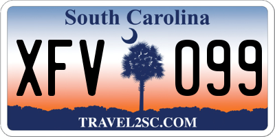 SC license plate XFV099