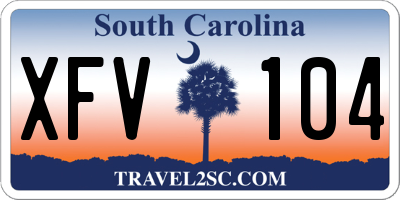 SC license plate XFV104