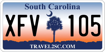 SC license plate XFV105