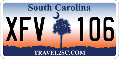 SC license plate XFV106