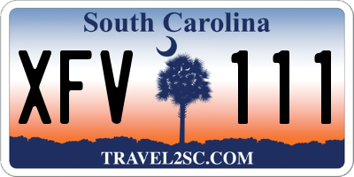 SC license plate XFV111