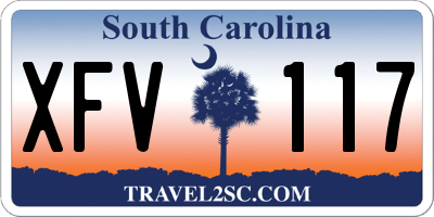SC license plate XFV117