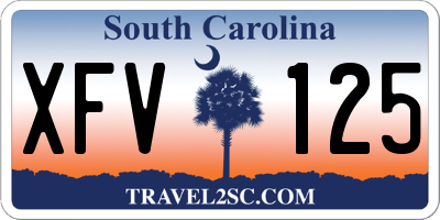 SC license plate XFV125