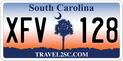 SC license plate XFV128