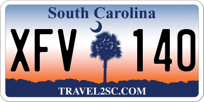 SC license plate XFV140