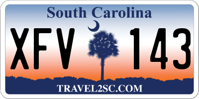 SC license plate XFV143