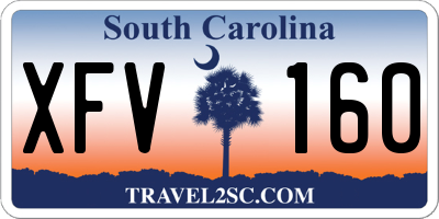 SC license plate XFV160