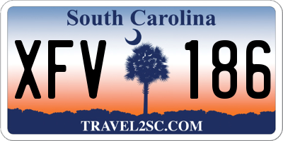 SC license plate XFV186