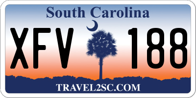 SC license plate XFV188