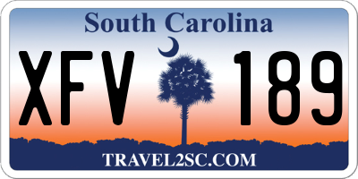 SC license plate XFV189