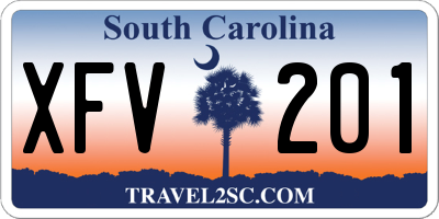 SC license plate XFV201