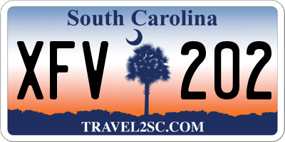 SC license plate XFV202