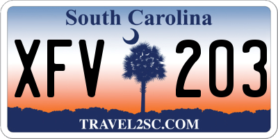 SC license plate XFV203