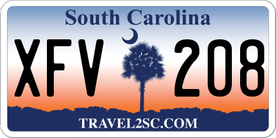 SC license plate XFV208
