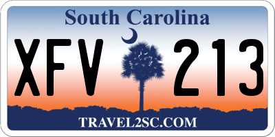 SC license plate XFV213