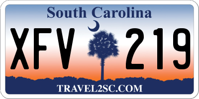 SC license plate XFV219