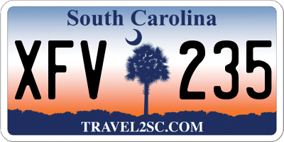 SC license plate XFV235