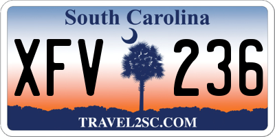 SC license plate XFV236