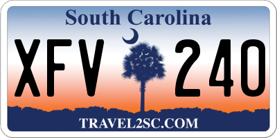 SC license plate XFV240