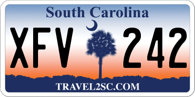 SC license plate XFV242