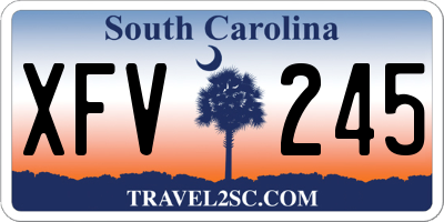 SC license plate XFV245