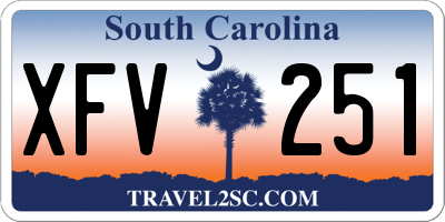 SC license plate XFV251