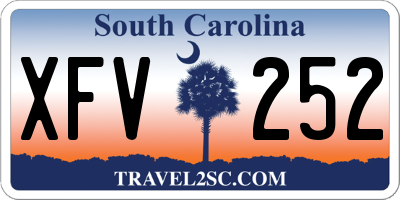 SC license plate XFV252
