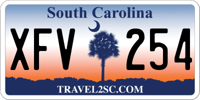 SC license plate XFV254
