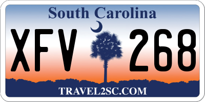 SC license plate XFV268