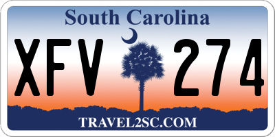 SC license plate XFV274