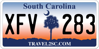 SC license plate XFV283
