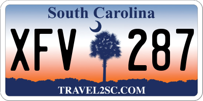 SC license plate XFV287