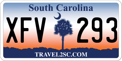 SC license plate XFV293