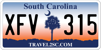 SC license plate XFV315