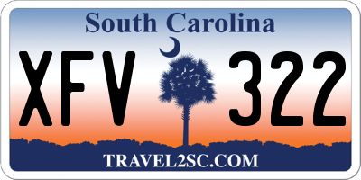 SC license plate XFV322