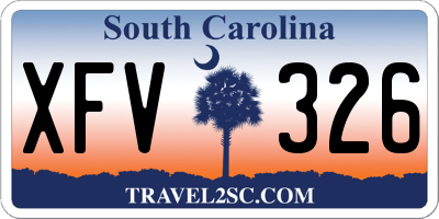 SC license plate XFV326